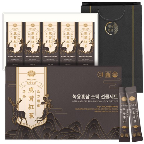 정성한줌 녹용홍삼 스틱 선물세트, 1개, 650g
