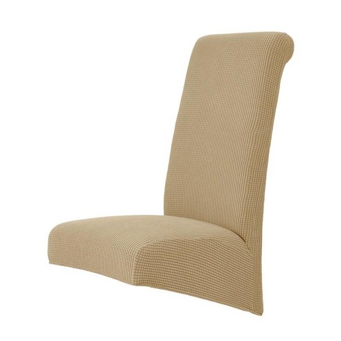 가동 가능한 연약한 높은 뒤 의자 덮개 옥수수 양털 Slipcover 보호자 장식, 카키색 옷감, {"수건소재":"폴리에스터"}