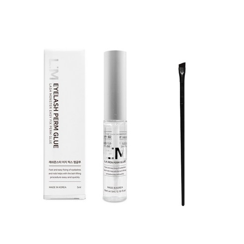 래쉬몬스터 이지픽스 속눈썹 펌 글루 5ml + 착붙 브러쉬, 1세트, 소