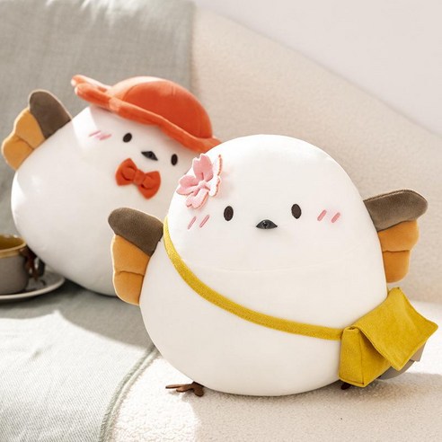 50cm 대형 흰머리오목눈이 백새인형 – 귀여운 참새 뱁이 기본형 선물용 인형 (모델 a3358) 오목눈이인형