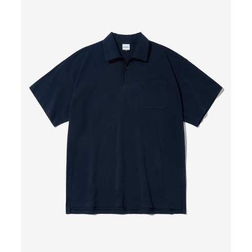 아웃스탠딩 OUTSTANDING OPEN COLLAR PK T-SHIRT NAVY 
니트류/조끼