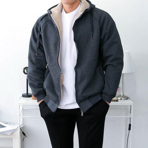 워너빅 남자 빅사이즈 겨울 후드 집업 (XL-5XL)