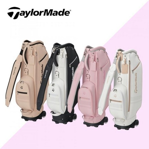 [기타] SD 테일러메이드스탠드백 우먼스 휠 캐디백 TJ142, 옵션:[옵션] 블랙/화이트(N94867)