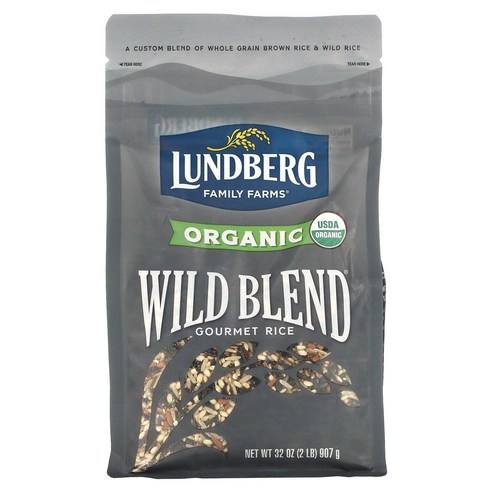 Lundberg Organic Wild Blend Gourmet Rice 32 oz (907 g) 1팩, 1개, 907g