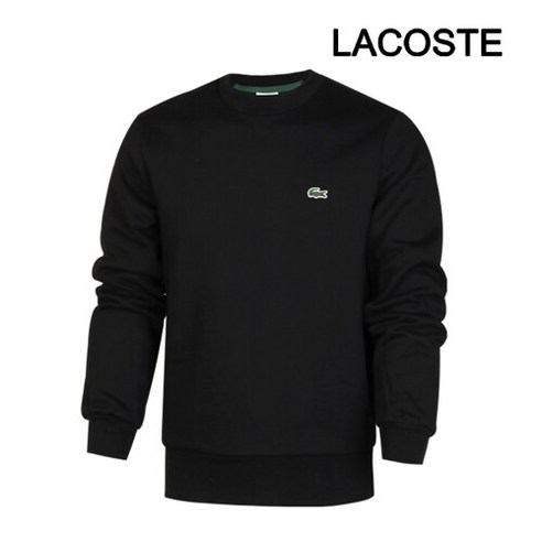 라코스테맨투맨 라코스테 LACOSTE 맨투맨 베이직 크루넥 티셔츠 블랙 SH9608-031