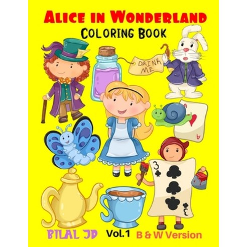 Alice in wonderland adult coloring book, fantasy coloring books