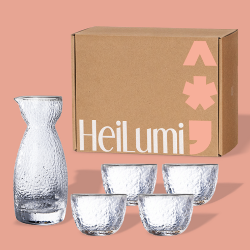 헤이루미 크리스탈 사케잔 세트: 고급스러운 즐거움을 더해주는 아이템 사케잔