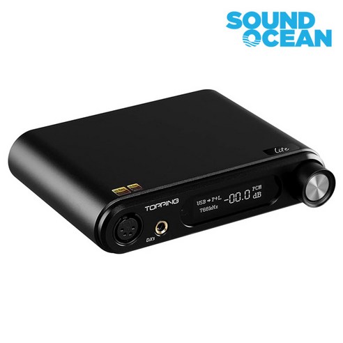토핑 하이파이 USB 덱 컨버터 헤드폰 앰프 TOPPING HI-FI USB DAC Converter, DX5 Lite 블랙