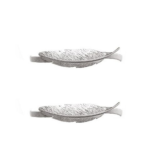 스틸 정리 링 커튼집게 38cm, 실버(깃털), 2개