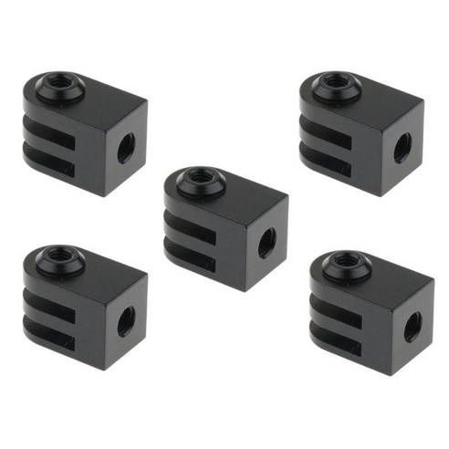 Gopro 용 5pcs CNC 블랙 삼각대 마운트 홀더 어댑터 브래킷 액세서리, 23mm, 알루미늄 합금