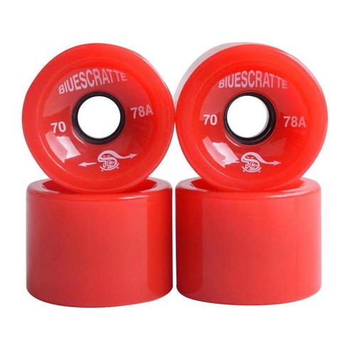효과적인 4개 조각 스케이트보드 PU 바퀴는 스케이트보드의 진동 발 및 소음을 감소시킵니다, 빨간
