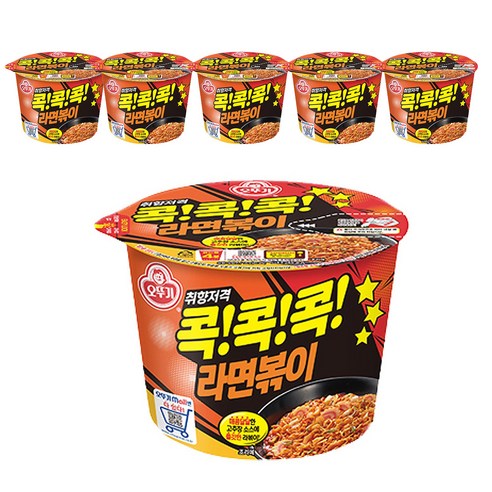 오뚜기콕콕콕 라면볶이 용기 120 g, 6개