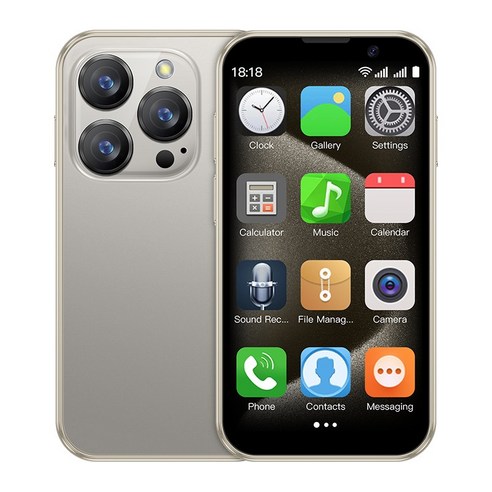 AIEK XS18 Pro 미니 안드로이드 8.1 스마트폰 3.0인치 디스플레이 2GB RAM 16GB ROM 얼굴인식 듀얼 SIM 스탠바이 3G 리틀폰, 그레이