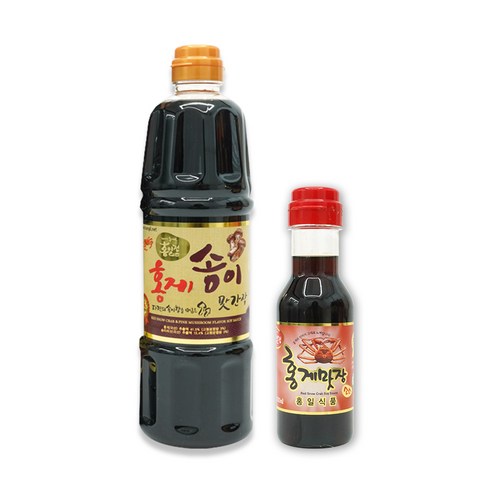 홍게맛 송이간장 900ml + 홍게맛장 소스 레드 200ml 홍게 조미료 맛간장, 1100ml, 1세트