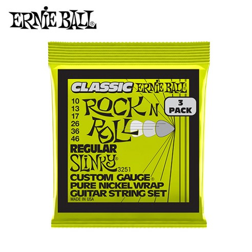 ErnieBall Regular Slinky Classic Pure Nickel 3Pack, 단품