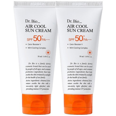 닥터바이오 에어쿨 무기자차 선크림 50ml 2개, 피부를 보호하는 실용적인 아이템!