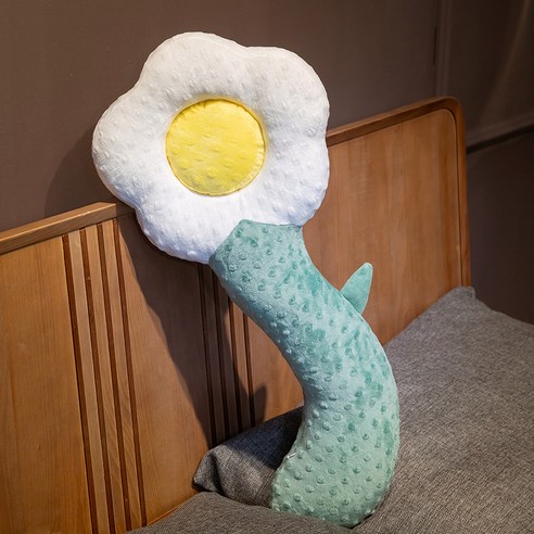 태양꽃 롱 쿠션 북유럽 가구 남녀 자다 다리 베개 가구 소파 꽃 쿠션, 연백색, 110cm