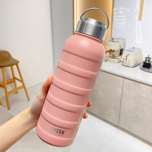 304보온병 컵 남녀 대용량1000ml휴대용 높은 색상 값 물 컵, 750ML, 핑크