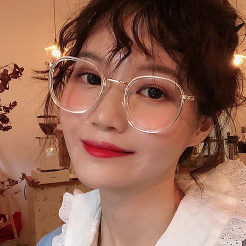 Ulzzang 하라주쿠 복고풍 클래식 작은 프레임 일반 근시 거울 프레임 한국어 스타일 투명 눈 유행 여성