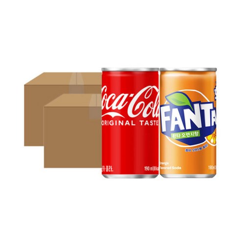 코카콜라 환타오렌지 190ml 각30캔 (총60캔), 60개