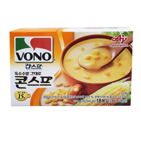 보노 옥수수알 콘스프 21g x 18개, 378g, 3개