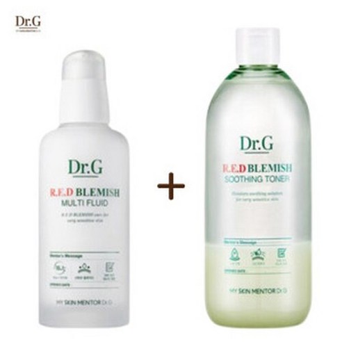 Dr.G 닥터지 레드 블레미쉬 수딩 토너 400ml+레드 멀티 플루이드 100ml, 1개