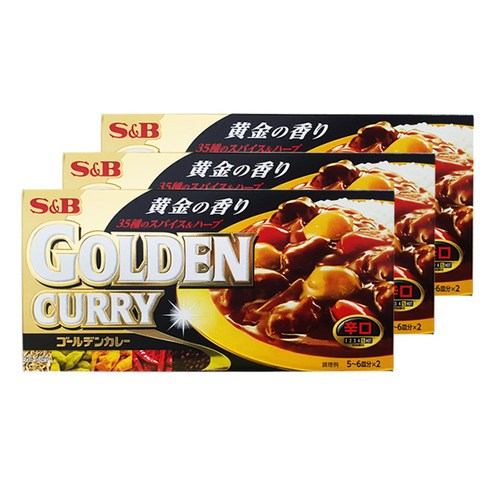 에스비 골든카레 매운맛 198g x 3개