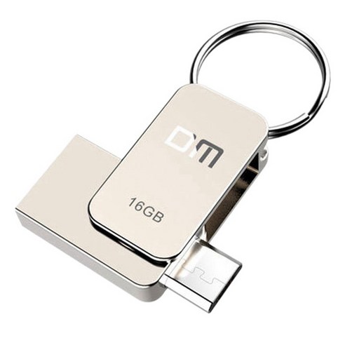 16GB DM PD020 USB 플래시 드라이브 U 디스크가있는 키 체인 회전 휴대용 휴대 전화 및 컴퓨터 용 USB 플래시 디스크, 보여진 바와 같이, 하나