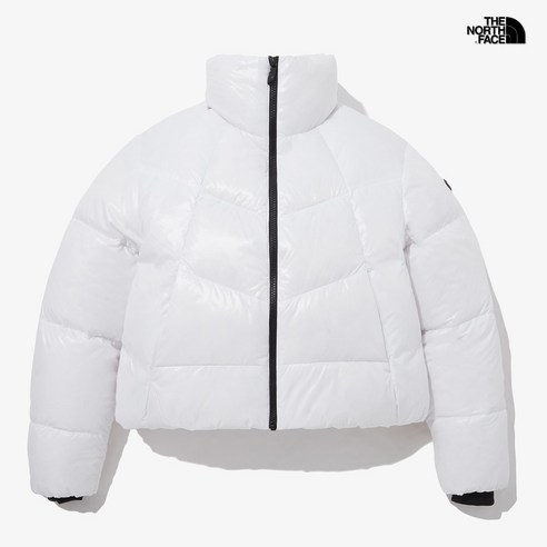 노스페이스 숏패딩 노페 눕시 여성 글로시 크롭 RDS 구스다운 푸퍼 화이트