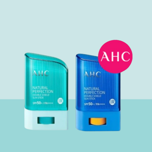 1+1 AHC 내추럴 퍼펙션 더블쉴드 선스틱 (워터프루프 골프 쿨링 스틱썬크림), 파랑, 2개, 14g