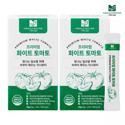 미라클루틴 프리미엄 화이트 토마토 2박스 (2gx28포) / 이너뷰티 콜라겐 글루타치온