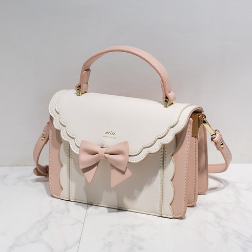 YAPOGI Pu 가방 새로운 스타일 보우 오르간 가방 작은 사각형 가방 로리타 숄더 가방 Crossbody 여성 가방 원피스 드롭 배송 YAPOGI