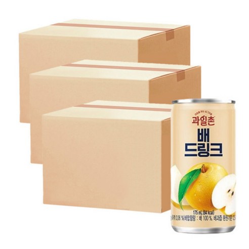 해태 과일촌 배 드링크 175m 30캔 사무실음료수 탕비실간식 과즙, 30개, 175ml