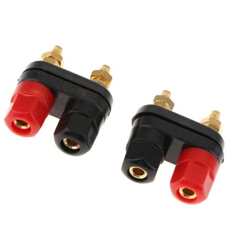 스피커 앰프 터미널에 대 한 2pcs 4mm 바나나 플러그 잭 소켓 바인딩 포스트, 블랙 레드, 플라스틱 전자 부품