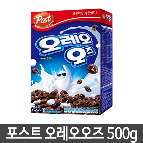 포스트 오레오즈 시리얼 씨리얼 초콜렛 아침대용 500g 5865OHK, 1개