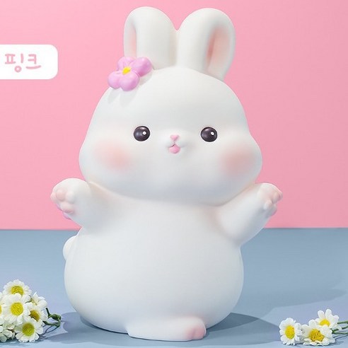 대박토끼 저금통 인테리어소품 세아마켓, 블루대박토끼
