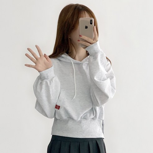 [여리핏] 데이지클로젯 올리 옆단추 크롭 긴팔 후드 티셔츠 / 봄 가을 간절기 단추 데일리룩 심플 베이직 여성 여자 부드러운 긴팔티 코튼 오버핏 잘록핏 루즈핏 귀여운 기본템