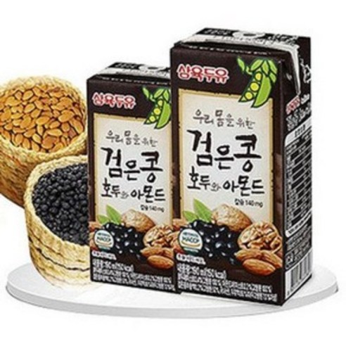 [삼육두유] 검은콩 호두와 아몬드 두유 190ml*96팩, 190ml, 96개