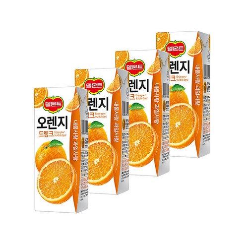 롯데칠성 델몬트 오렌지드링크190ml, 190ml, 16개