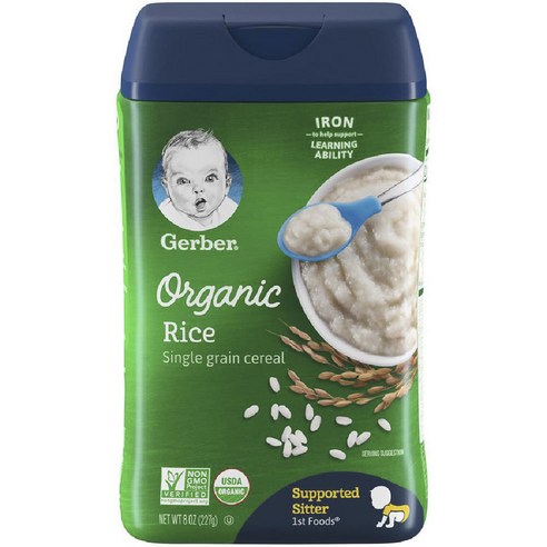 거버 싱글 그레인 시리얼 분말어린이식 227g, 쌀(Rice), 1개