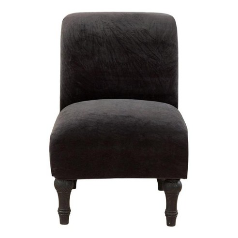 가정 호텔 침실 우수한 물자를 위한 팔걸이 의자 Slipcover 소파 덮개 없는 연약한 우단, 어두운 회색, 폴리 에스터 섬유