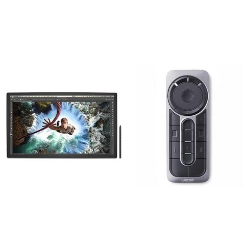 Wacom DTH227K0A Cintiq Pro 22 드로잉 태블릿(화면 포함) Windows PC Mac Linux용 10억 7천만 색상 120Hz 주사율 및 8192 필압의, 감시 장치, 24 인치 펜 전용