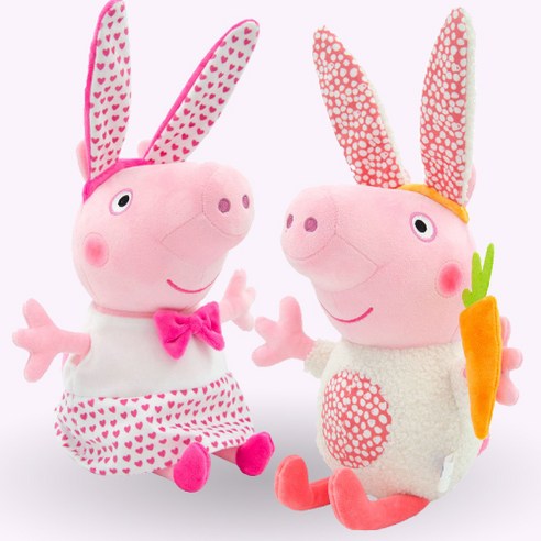 돼지 페파피그 봉제인형 33cm, 드레스 입는 페파
