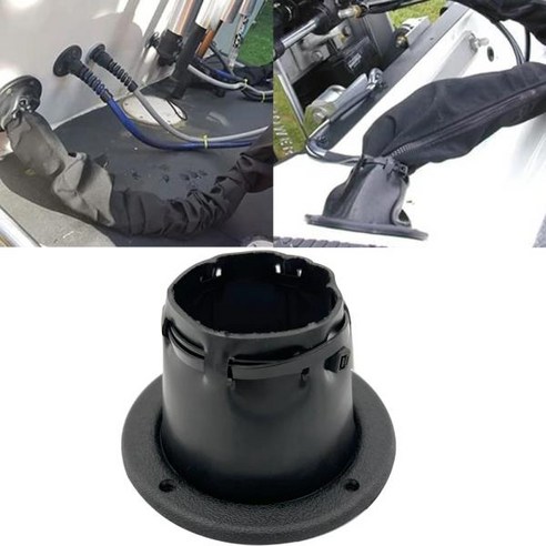 마린 트랜섬 보트 스티어링 케이블 부트 모터 웰 와이어 직경 120mm 블랙 요트 엔진 리깅 및 보호, 한개옵션0