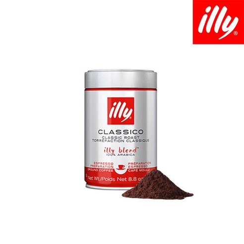 illy 일리커피 250g 원두(홀빈) 분쇄 중 11종선택, 일리250g 미디엄(클라시코) 분쇄커피, 1개