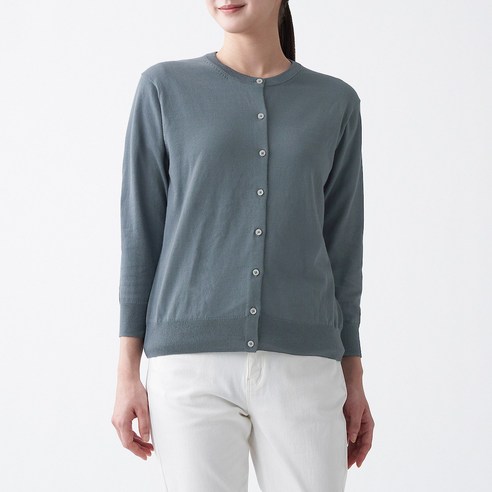 무인양품 MUJI 여성 UV컷 크루넥 가디건 BAD51A1S