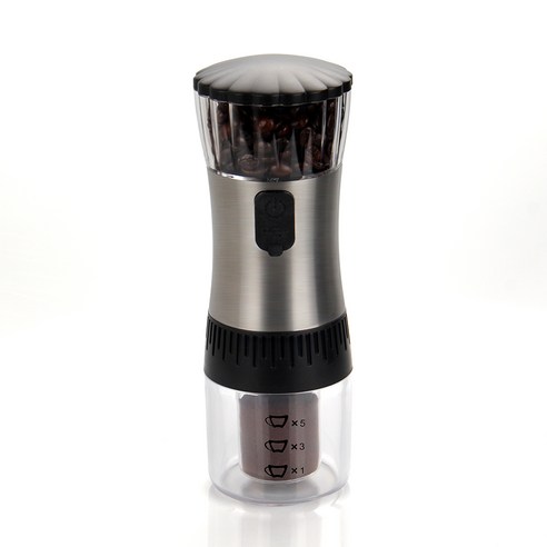 Wyetron 신규 원터치 USB 전기커피 그라인더 오토 커피 그라인더 커피 그라인더, 블랙