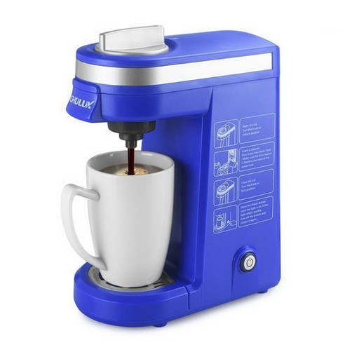 휴대용 캡슐 커피 머신 가정용 커피메이커 전자동, 블루