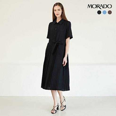 다양한 색상과 치수로 제공되는 여름용 플리츠 원피스