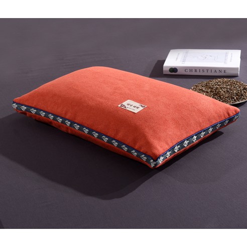 [LM] Whole Grain Buckwheat Shell Filling Pad Pillow Core Pure Buckwheat Inner Pillowcase Home Neck P, 35X55cm with, 파란